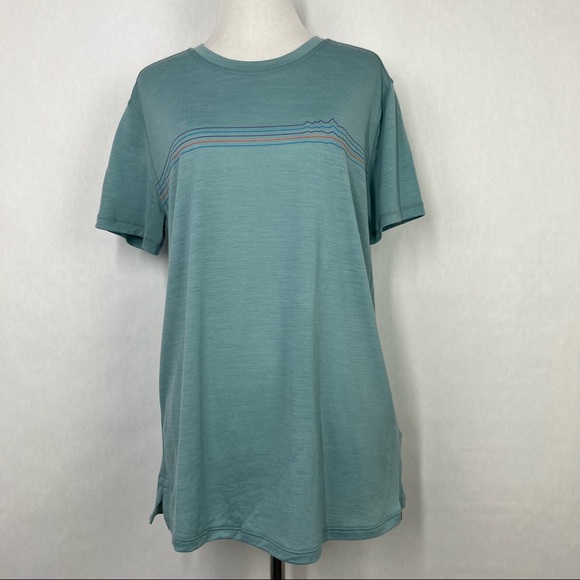 Patagonia Tops - Patagonia Blue Crew Neck Women’s Short Sleeve T shirt Size Large